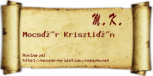 Mocsár Krisztián névjegykártya
